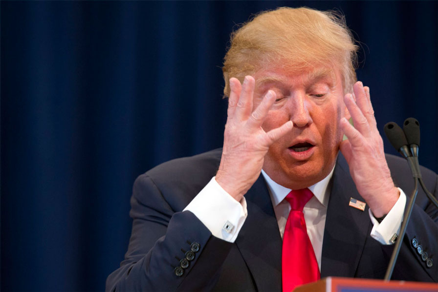 Dedos curtos de Donald Trump