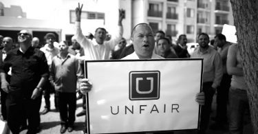 Protesto contra a Uber
