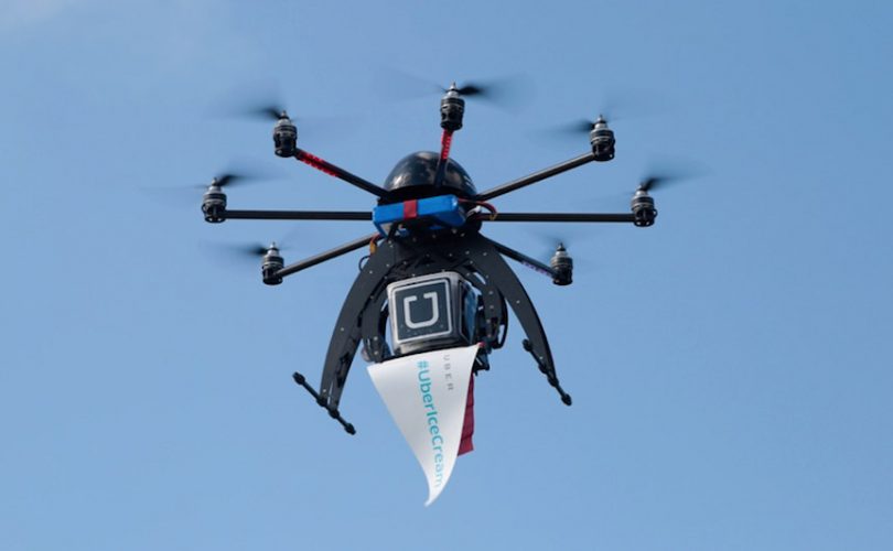 Uber usa drones para entregar sorvetes